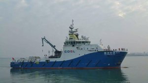 中海油服海洋石油771物探作业支持船